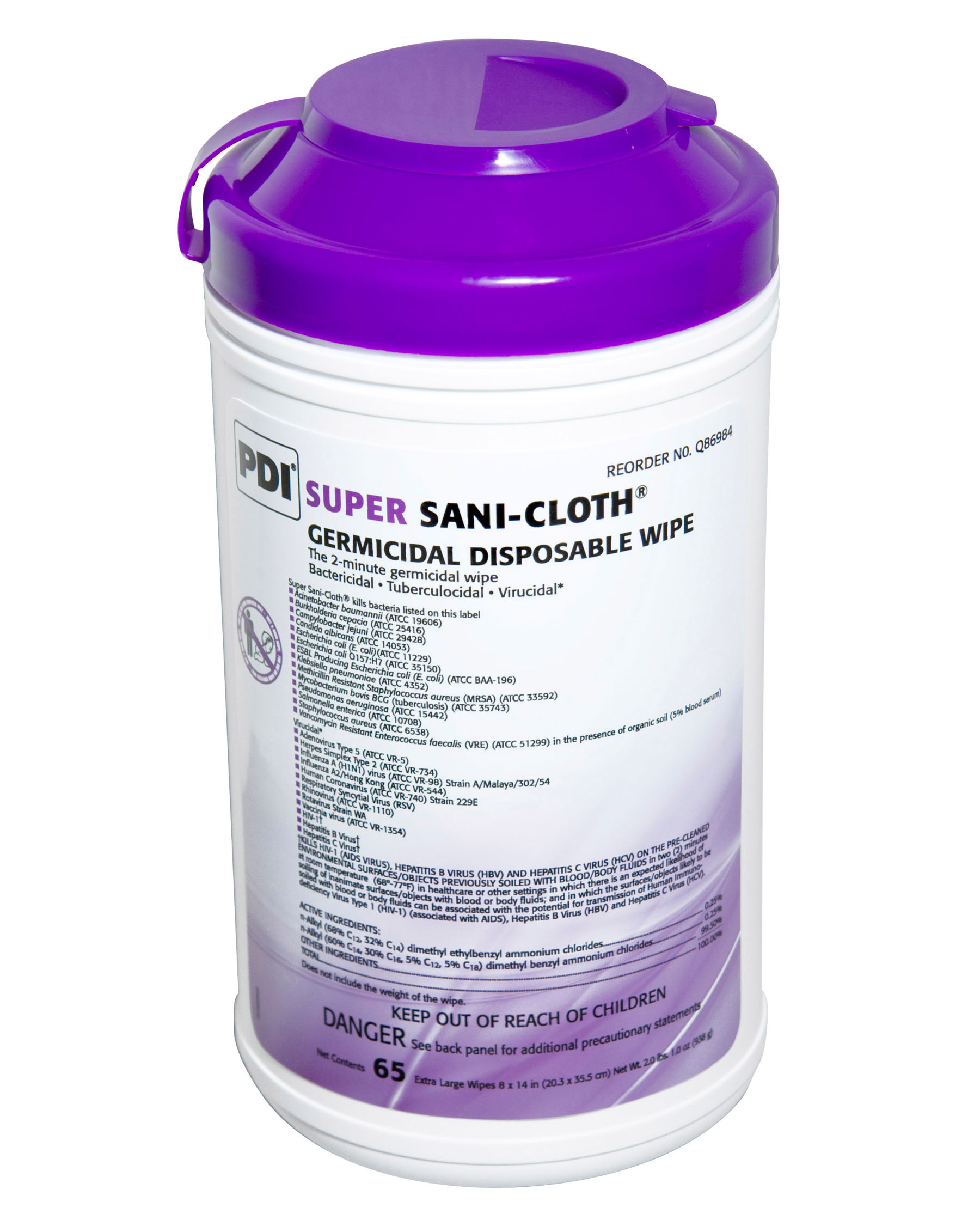 Professional Disposables Surface Disinfectant Super Sani Cloth Wipes